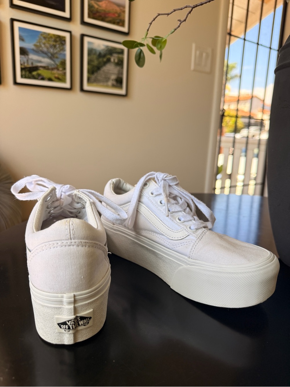 White Platform Vans - Picture 3 of 7